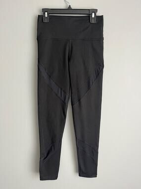Aerie Chill Play Move Leggings Women's S Black High Waist Mesh Panel Athletic